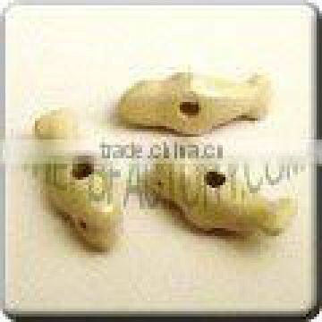 Ceramic small animal shape bead - Cute Beluga Whale