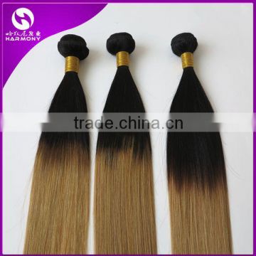 New Arrival 8"-30" Silky Straight cheap Ombre Color T 1B/27 Virgin Brazilian Ombre Human Hair Extension