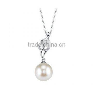 Cultured Pearl & Diamond 925 Sterling Silver Pendant