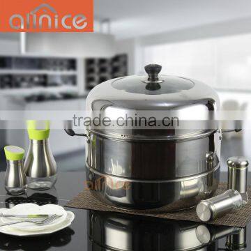 Big Combined Cover Stainless Steel Normal Design China Steamer Pot photo-1