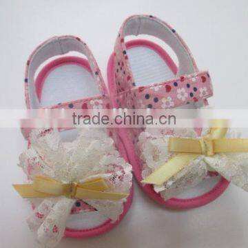 Baby moccasins soft sole baby shoes with lovely flower and bow sandals