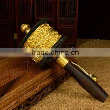 religion brass buddhist jewelry wood hand held buddhism prayer wheel