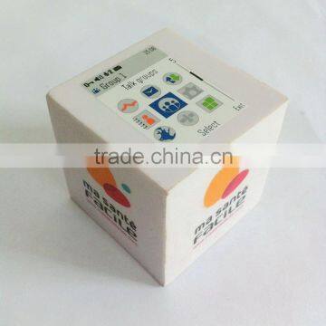 white right angle pu stress cube toys