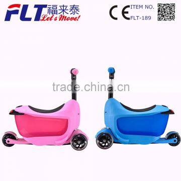 Patent new multifunctional kids 4 wheel scooter with seat for best toy