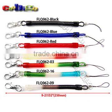 9-27/32"(250mm) Mix Color Expandable Coil With Metal Hook for Mobile Phone Straps