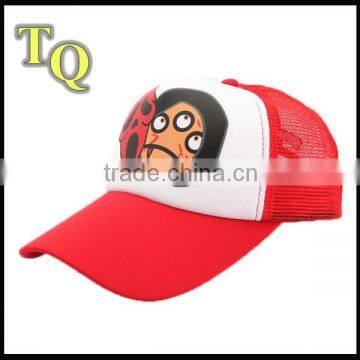 red custom image printing mesh trucker hats