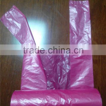 Colored unprinted plastic garbage bags/refuse collection,bags on roll