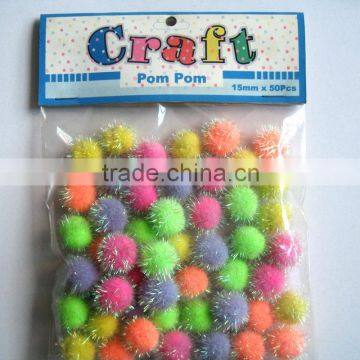 Party Decoration Acessories Iridescent Christmas Pompoms