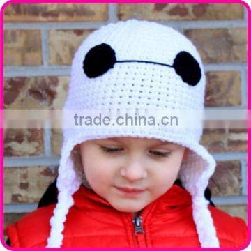 crochet cartoon cahracter hat pattern hand knitted baby beanie hat baymax boys crochet hats