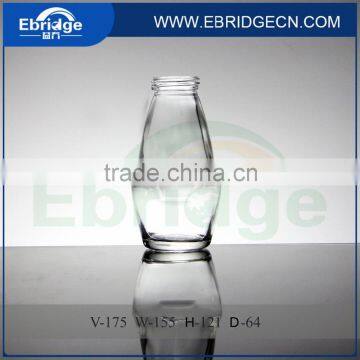 cute round 175ml glass bottle for juice beverage packing