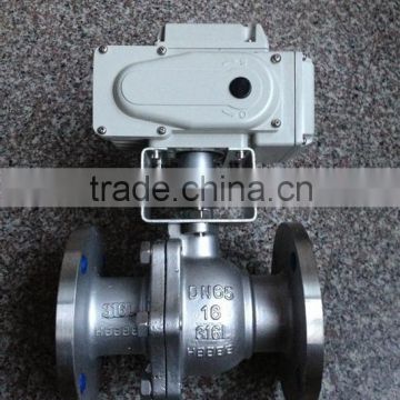 electric motor actuator ball valve 4 inch stainless steel with 0-10v flange type