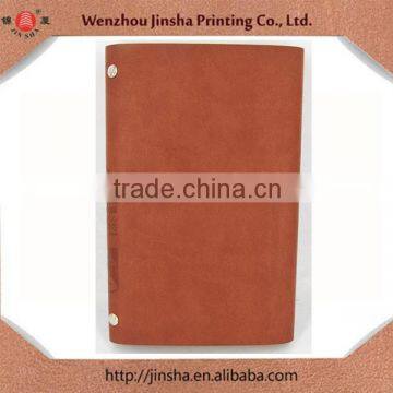 mall Paper Notebook,Recyled Paper Notebook,Paper Notebook Covers loose leaf type with leather rope and copper leaf