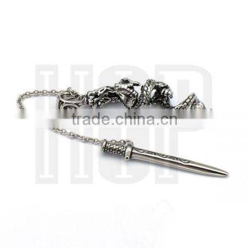 Best Selling Fashion Stainless Steel Vintage Arrow Dargon Pendant photo-2