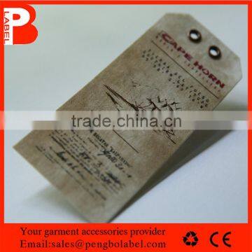 custom hot sale fine quality low price kraft paper hang tags label for garment