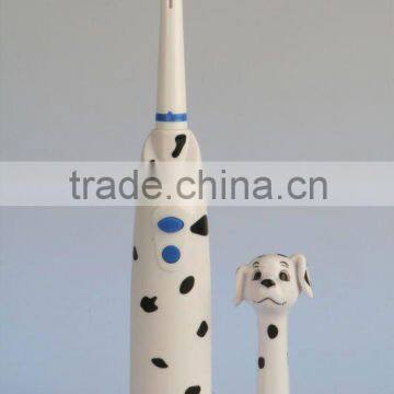 @Dalmatians battery operated electric toothbrush with soft dupont tynex bristle head