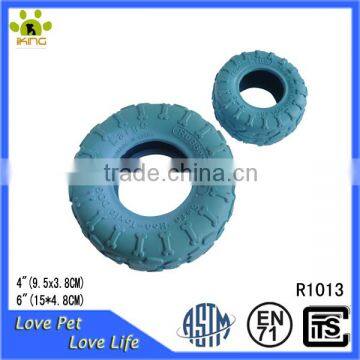 Cheap rubber wheel shape pet toys