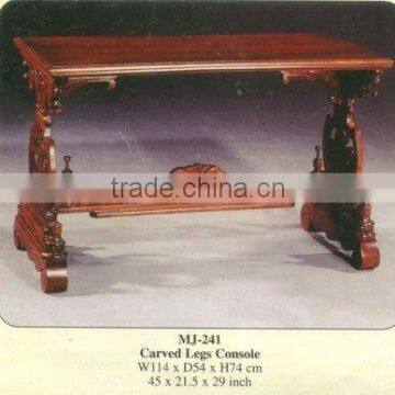 Carved Legs Console Mahoganny Indoor Furniture