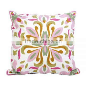 100% cotton canvas embroidery sofa cushion