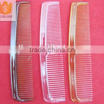 Plastic double tooth hair comb/Whloesale disposable hotel bathroom comb