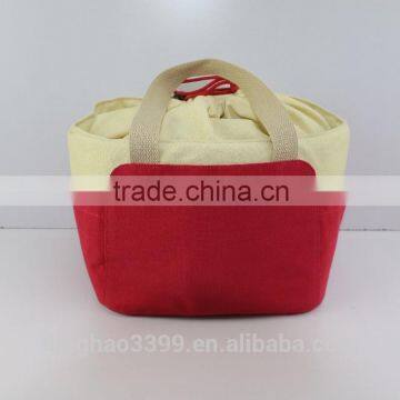 2016 New Design Cooler Bag Cotton Lunch Bag Fashion Drawstring Cooler Bag photo-3