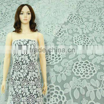 cutout voile lace cotton embroidery fabric