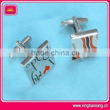 men's shirt silver cufflinks with custom logo