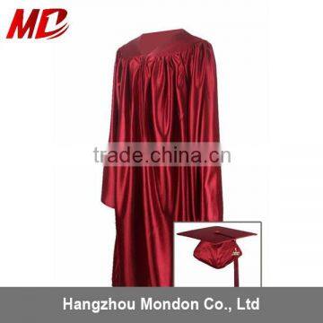 Children Graduation Cap Gown Shiny Maroon