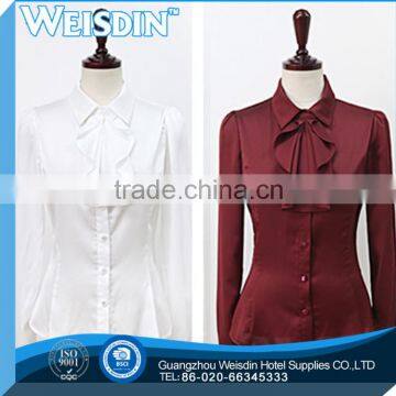 wholesale Oxford fabric chiffon casual woman shirts and blouses