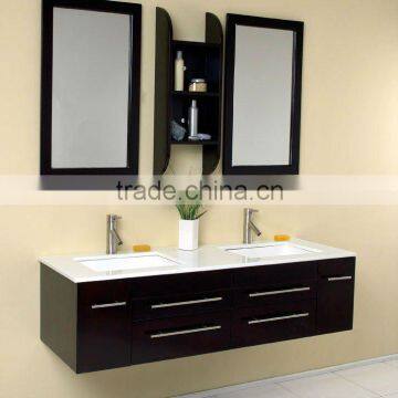 Double Basins Solid wood bathroom furniture