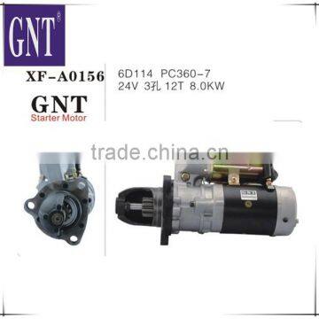 excavator engine starter motor for PC360-7 6D114