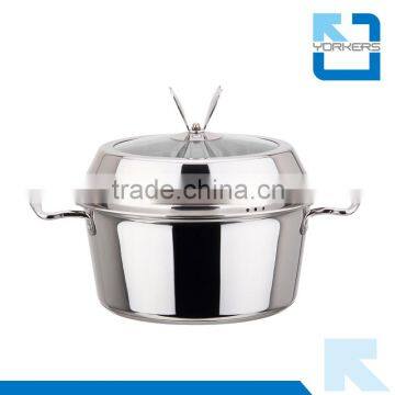 Stainless Steel High-qulity Double Handle Cooking Soup & Stock Pot