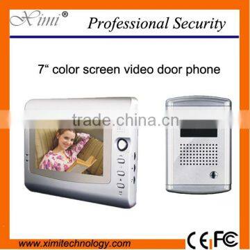 7 inch color video door entry system video door intercom 750TVL night version camera video door bell for apartment