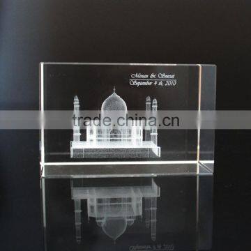 3d laser crystal paperweight for table decoration