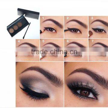 Professional 4 colors makeup kit long lasting eyebrow powder with brush