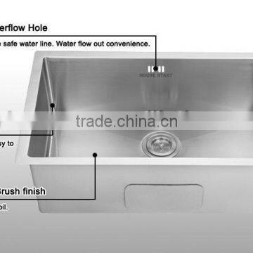 CUPC Stainless Steel Prison Sink Used Commercial Undermount Single Handmade Kitchen Sink photo-2