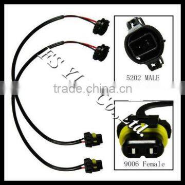 5202 to 9006 Wire Harness Power Cord Cable For HID Conversion Kit