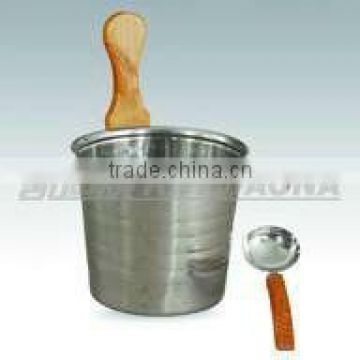 traditional sauna stainless steel buckets and ladle with OE ROHS ETL and so on