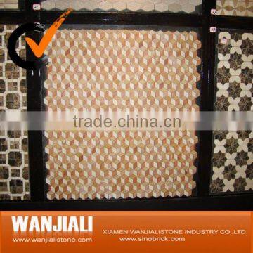 yellow marble mosaic tiles