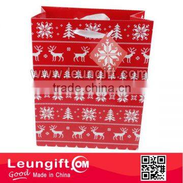 Christmas Medium Bag Gift Bag White Satin Ribbon and Tag photo-4