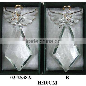 crystal craft angel with skirt glass decoration