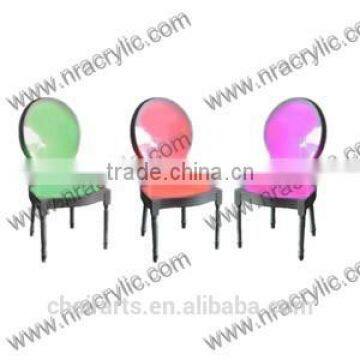 shanghai wedding banquet Led illuminated rechargeable armless dining chair