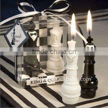 Wedding candles-King & Queen Chess Piece Candle Favors
