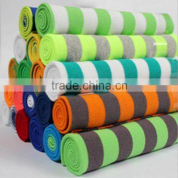 95% cotton 5% double-sided spandex stripe jersey knit fabric