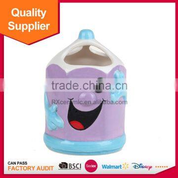 New Desigh Cheap Pencil Shape Cartoon Ceramic Bathroom Set photo-4