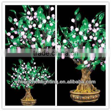 Red and violet color LED bonsai pearl tree light