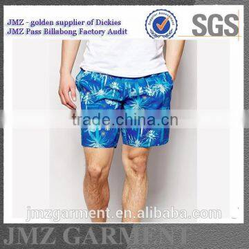 Custom OEM Wholesale Swim Trunks Swimwear for Mens Polyester With Your Own Print Design New 2015 Low Moq China Supplier
