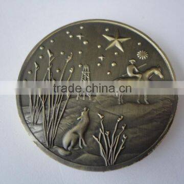 custom brass old coin