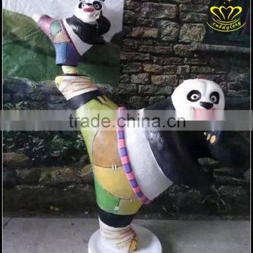 Kung Fu Panda movie character FRP sculpture landscape decoration