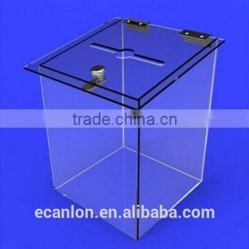 charity collection box acrylic donation box for wholesale