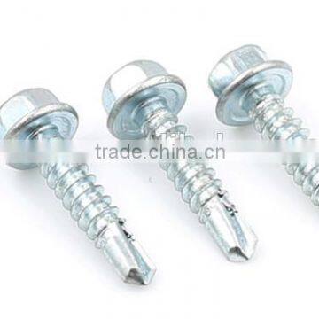 manufacture in china hex head self drilling screw